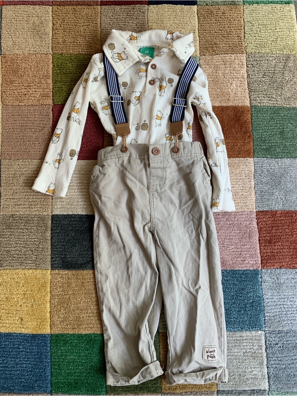 18M Disney Baby Winnie the Pooh Suspender Set